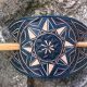 Mini agrafa din piele sculptata model geometric