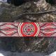 Bratara din piele sculptata manual heartagram