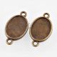 Link oval bronz 18x13mm interior