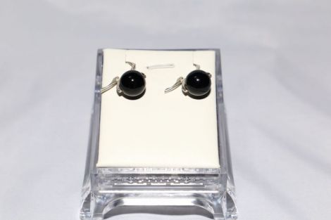 Cercei din argint 925 cu pietre din onix negru