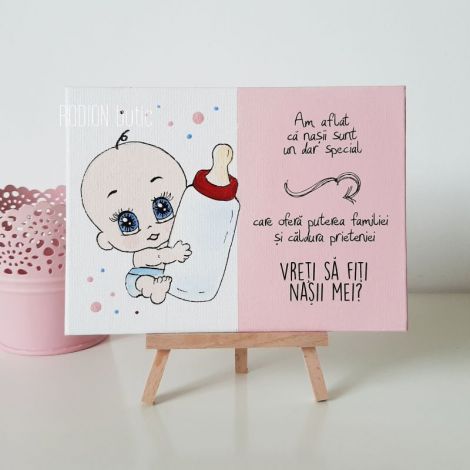 Placuta pentru cerut nasii pictata manual
