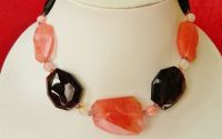 Colier de agate in culori calde