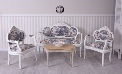 SET BAROC DIN LEMN ALB ANTICHIZAT