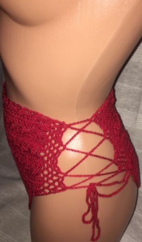 Slip crosetat rosu