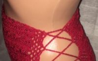 Slip crosetat rosu