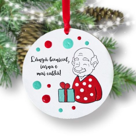 Globulet Craciun pentru bunic personalizat