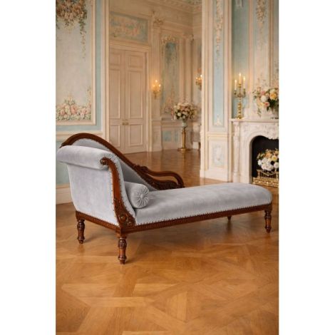 Sofa Empire din lemn mahon cu capete de lebede