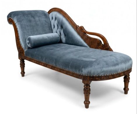 Sofa Empire din lemn mahon cu capete de lebede 