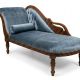 Sofa Empire din lemn mahon cu capete de lebede 