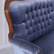 SOFA EMPIRE DIN LEMN MAHON CU TAPITERIE ALBASTRA