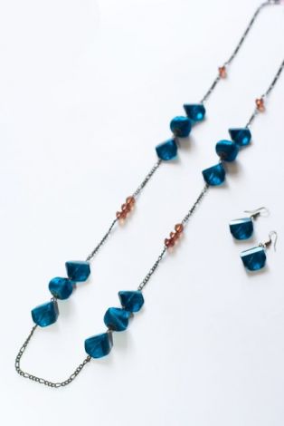 Colier "Teal Romance"