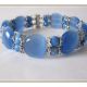 Bratara- cats eye si sidef bleu