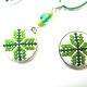 Set verde cu motive romanesti