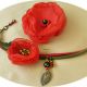 set floral rosu 