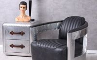 FOTOLIU INDUSTRIAL DIN LEMN MASIV CU PIELE GROASA 