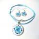 Set bleu cu motive romanesti