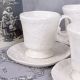  SET CU PATRU CESTI CAFEA DIN PORTELAN ALB
