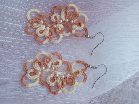 Cercei broderie tatting