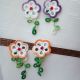 Cercei broderie tatting flori