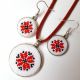 Set rosu cu motive traditionale