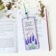 Semn de carte handmade pictat personalizat lavanda