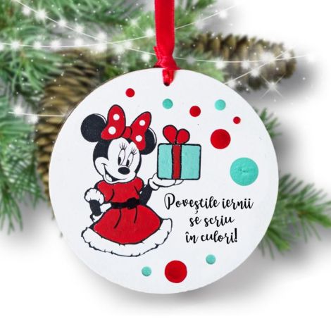 Globulet Craciun cu Minnie Mouse realizat manual