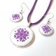 Set violet cu motive traditionale