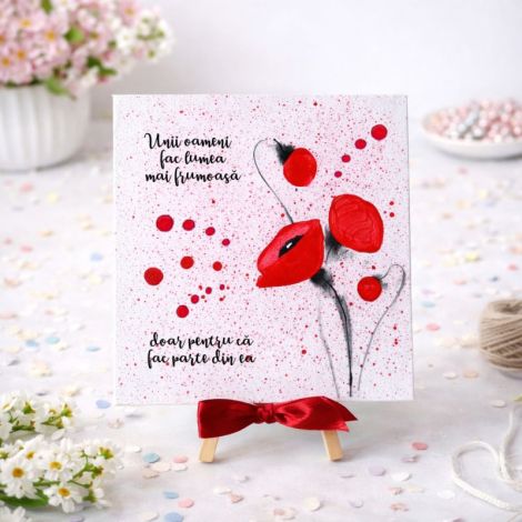 Minicanvas personalizat pictat manual maci