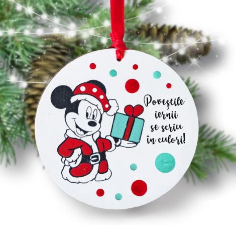 Globulet Craciun cu Mickey Mouse realizat manual