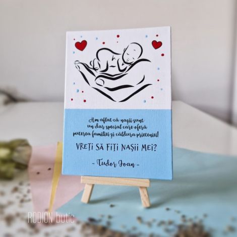 Placuta personalizata pentru nasi pictata baietel