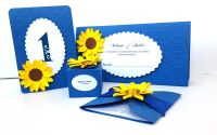 Invitatii nunta sau botez Floarea soarelui