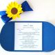 Invitatii nunta sau botez Floarea soarelui