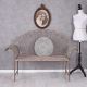 Banca Shabby Chic din fier forjat antik brown