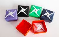Cutie colorata origami - Model stea 2