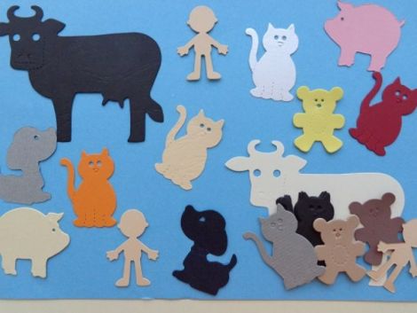 Forme decupate Om si Animalute set