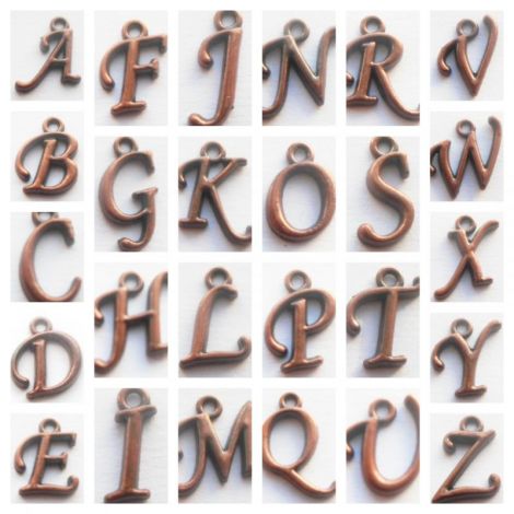 Charm litere bronz