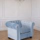 Fotoliu Chesterfield din lemn 