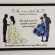 Tablou cu mesaj cadou nasi fini decorat cu nasturi