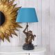 Lampa de masa cu maimuta si abajur albastru