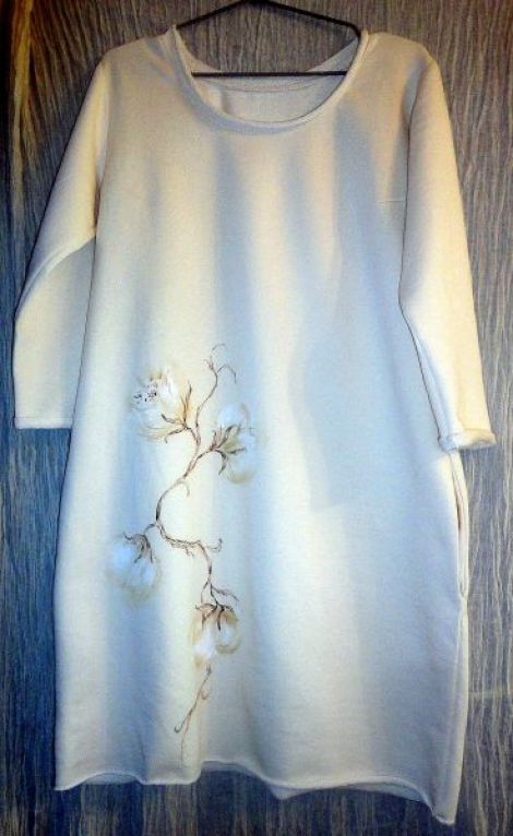 Rochie pictata "Cotton flower"
