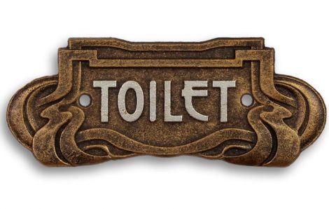 Decoratiune metalica art nouveau pentru toaleta