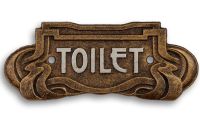 Decoratiune metalica art nouveau pentru toaleta