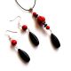 set howlite rosu si negru 