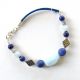 Bratara acvamarin si lapis lazuli