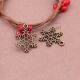Charm fulg de nea bronz antichizat