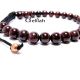 Bratara unisex cu sfere granat si snur negru