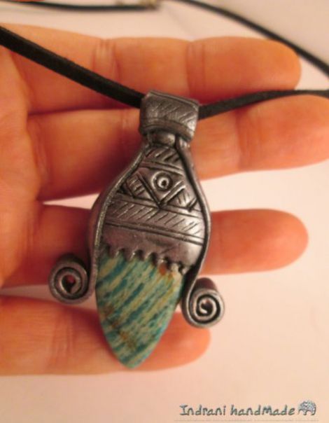 Amuleta Africana cu Amazonit de Rusia