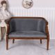 Sofa din lemn mahon cu capete de lebede