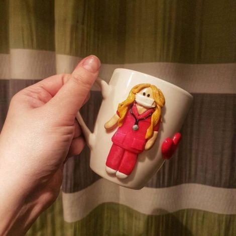 Cana personalizata - fimo