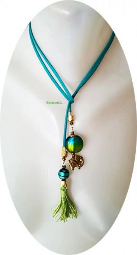 colier oriental cu margele lampwork